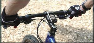 garmin edge 305 bike computers mounted on a mountain bike
