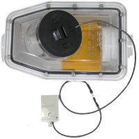 flood alarm installed in backwater valve cap